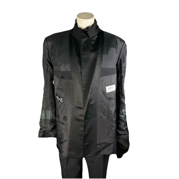 Vtg Hugo Boss Double Breasted Tuxedo Men 42R 34x33.5 Cerruti 1881 Italian Fabric - Picture 8 of 16